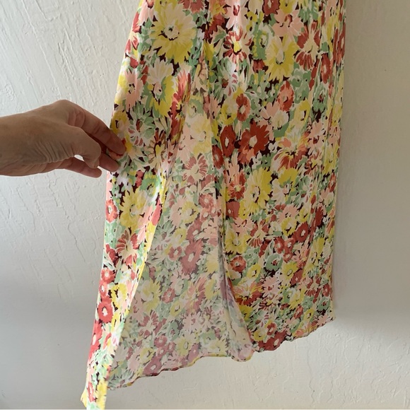 J. Crew Alicia Cupro-blend Racerback Slip Dress In Painterly Floral - Picture 9 of 14